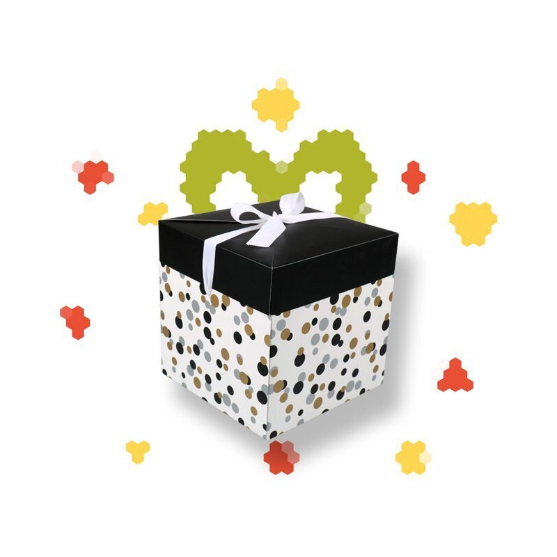 Cadeaudoos pop-up Confetti 20x20x20cm