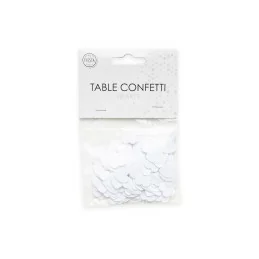 tafel confetti witte hartjes