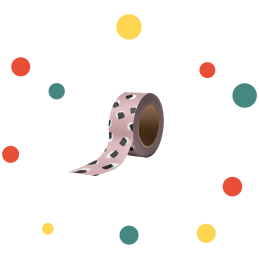 Washi Tape Dots Pink