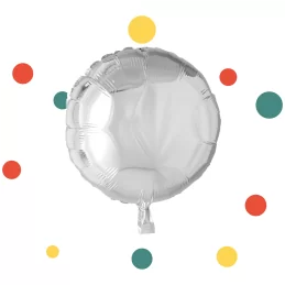 Folie Ballon Rond Zilver  46cm 18 inch