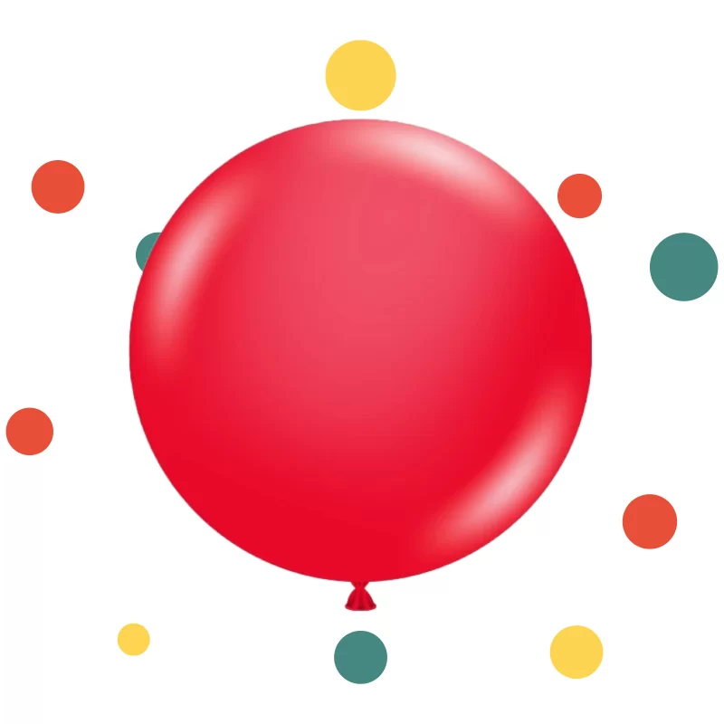 Rode ballon 60cm 24" 1 stuks | Feestelijk Verpakt